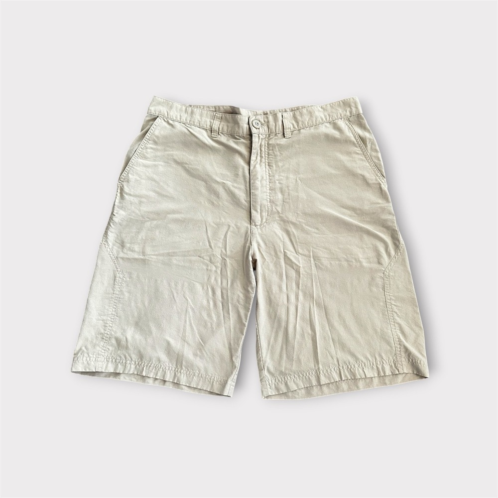 Patagonia Flat Front Quick Dry Tan Shorts Y2K Gorpcore Size 34